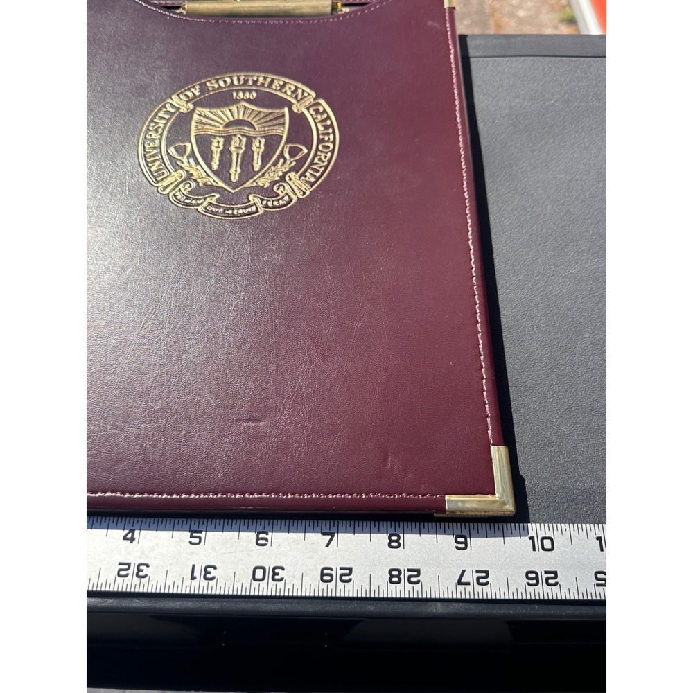 USC University of Southern California Portfolio Clipboard Burgundy Gold Seal - Picture 8 of 9
